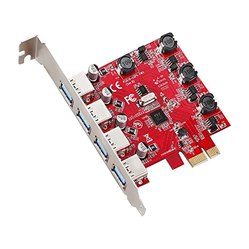 Verilux 4 Ports USB 3.0 HUB Super Fast 5Gbps PCI Express (PCIe) Expansion Card for Motherboard Windows Server, XP, 7, Vista, 8, 8.1, 10 PCs-Build in Self-Powered Technology-No Need Additional Power Supply Verilux 4 Ports USB 3.0 HUB Super Fast 5Gbps PCI Express (PCIe) Expansion Card for Motherboard Windows Server, XP, 7, Vista, 8, 8.1, 10 PCs-Build in Self-Powered Technology-No Need Additional Power Supply